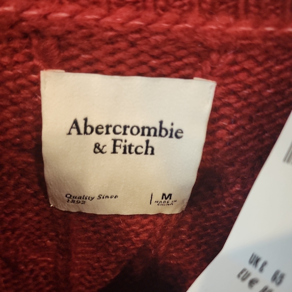 Cozy Red Cable Knit Sweater - Picture 2 of 4
